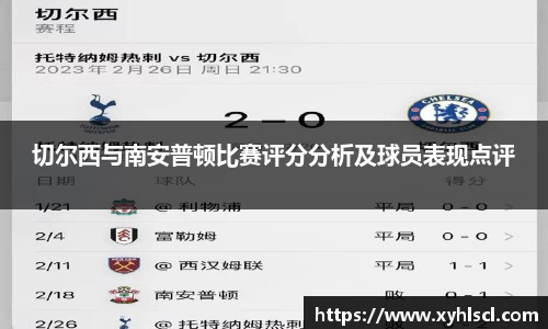 切尔西与南安普顿比赛评分分析及球员表现点评